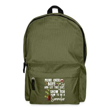 Sommelier Wine Drinking Tasting - Backpack - olive green - Front