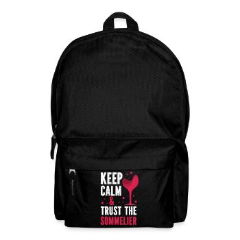 Sommelier Wine Drinking Tasting - Backpack - black - Front