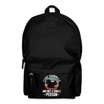 I like squirrels and not a single person - - Backpack - black - Front
