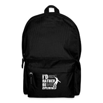 I'd Rather Be Ziplining Seilrutsche Sport Zipline - Rucksack - Schwarz - Vorne