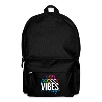 Preschool Vibes Cute Retro Back to School, Boys, - Backpack - black - Front
