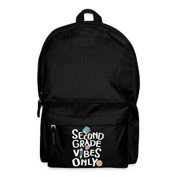 Back To School Second Grade Vibes Retro Teacher - Backpack - black - Front