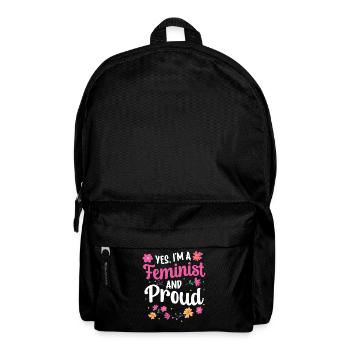 Yes I am a feminist and proud of women - Backpack - black - Front