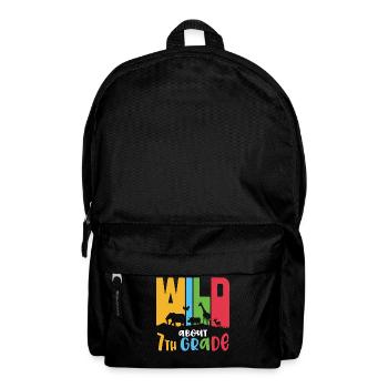 Wild Über die 7. Klasse Retro Groovy Frauen glücklich - Rucksack - Schwarz - Vorne