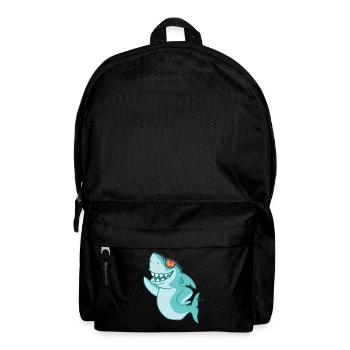 Cooler Hai Mit Sonnenbrille - Rucksack - Schwarz - Vorne