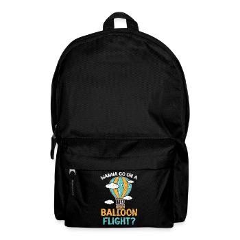 Wanna Go On A Ballonfahrt Heißluftballonfahrt - Rucksack - Schwarz - Vorne