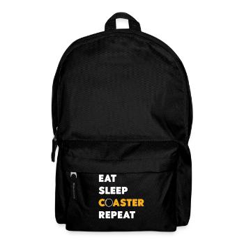 Roller Coaster Eat Sleep Coaster - Backpack - black - Front