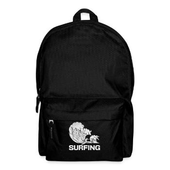 Surfer Surfing Water Surfing Surfboard Surfer Wave - Backpack - black - Front