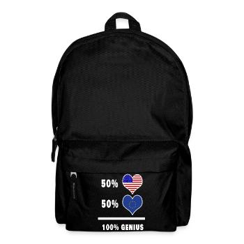 Design de drapeau impressionnant des États-Unis et - Sac à dos - noir - Devant