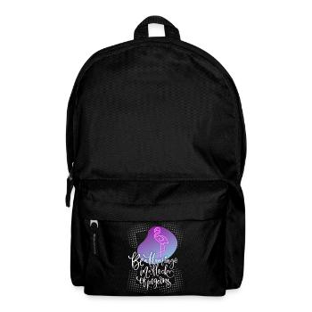 Funny flamingo saying with beautiful typography - Backpack - black - Front