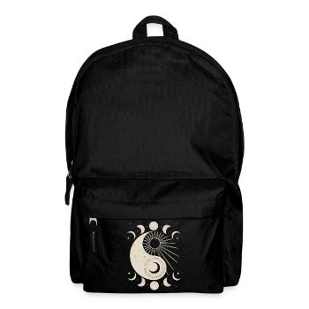 Yin und Yang kosmisch Yin-Yang-Mond-Sonne - Rucksack - Schwarz - Vorne