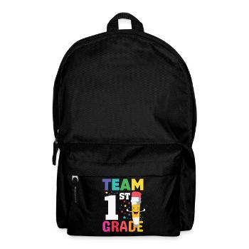 Team 1st Grade Teacher Schüler zurück in die Schule - Rucksack - Schwarz - Vorne