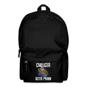 Chilliger Alter Mann Opa - Rucksack - Schwarz - Vorne