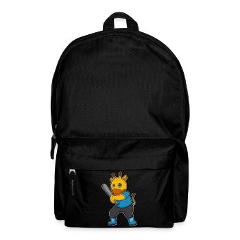 Giraffe Baseball Baseball Bat - Backpack - black - Front