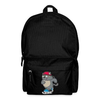 Katze Eislaufen Schlittschuhe - Backpack - black - Front
