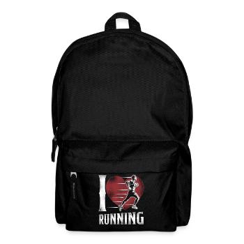 Running Runner Half Marathon Heart - Backpack - black - Front