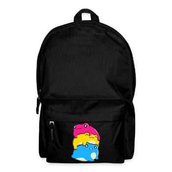 Pansexual Pride Kawaii Frog Bunch Pansexual - Backpack - black - Front