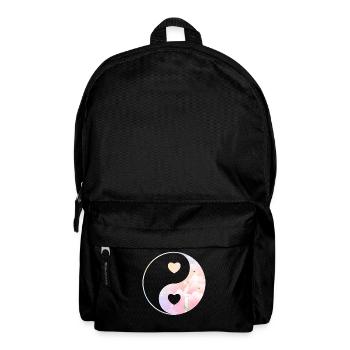 Angelcore Ästhetik Yin Yang Herz Ying Yang - Rucksack - Schwarz - Vorne