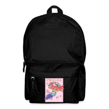 Kawaii Axolotl Erdbeermilch Gay Pride - Rucksack - Schwarz - Vorne