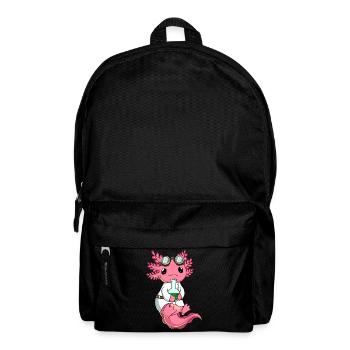 Biopunk Mignon Kawaii Axolotl Scientifique - Sac à dos - noir - Devant
