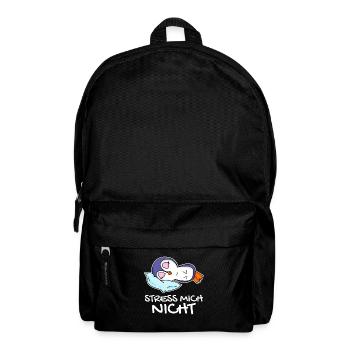 Pinguin schlafen Spruch lustig Faul - Rucksack - Schwarz - Vorne