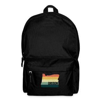 Retro 80s Distressed Vintage Sunset Oregon - Backpack - black - Front