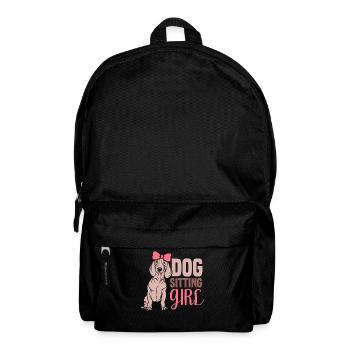 Dog Sitter Girl Dog Sitting - Backpack - black - Front