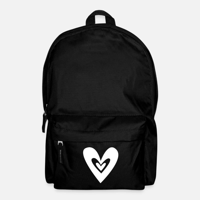 Herz Herze - Rucksack - Schwarz
