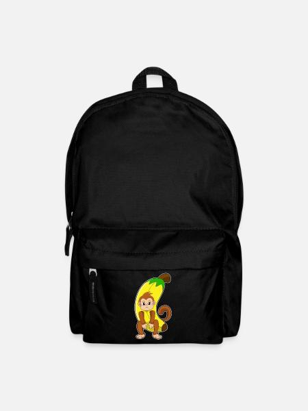 Affe Banane - Rucksack - Schwarz