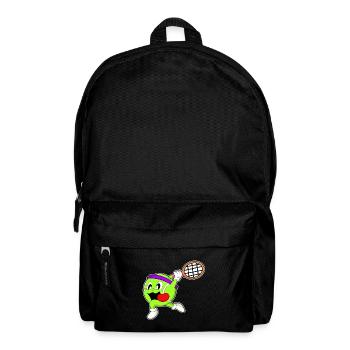 Raquette de tennis balle de tennis - Sac à dos - noir - Devant