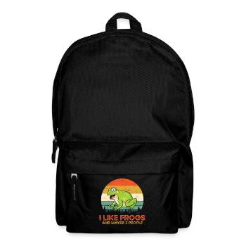 J’aime les grenouilles et peut-être 3 personnes - Sac à dos - noir - Devant