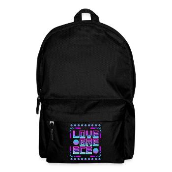 Greece, Typography, Saying, Love-Greece - Backpack - black - Front