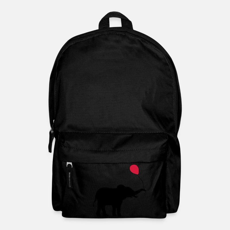 Roter Luftballon Elefant Geschenk - Rucksack - Schwarz
