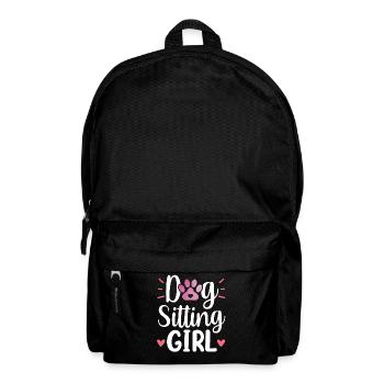 Dog Sitter Girl Dog Sitting Dog Sitting - Backpack - black - Front