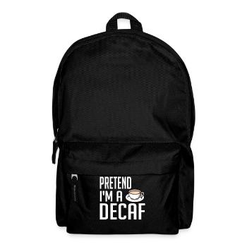 Decaffeinated Coffee Caffeine Caffeine Free - Backpack - black - Front