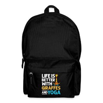 Giraffe Yoga Anfänger Workout Posen Zitate - Rucksack - Schwarz - Vorne