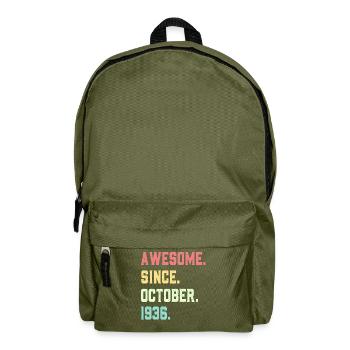 Awesome Since October 1936 - Backpack - olive green - Front
