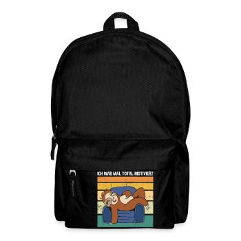 Ich War Mal Total Motiviert Süßes Faultier - Rucksack - Schwarz - Vorne