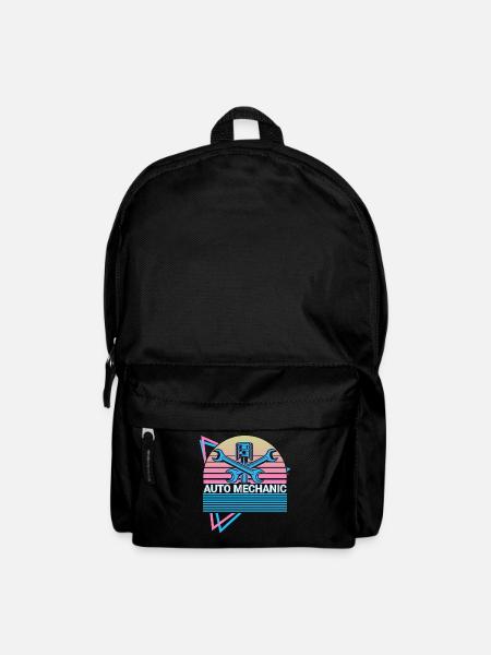 Car mechanic Car mechanic Retro - Backpack - black