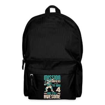 Mission Complete I'm Now 4 Birthday Celebration - Backpack - black - Front