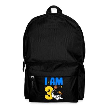 I'm 3 3rd Birthday Celebration Outerspace Bday - Backpack - black - Front