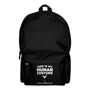 Funny Secretary Bird Shirt - Backpack - black - Front