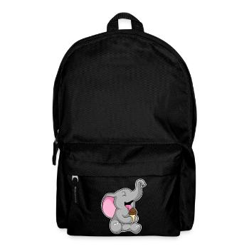 Elefant Waffeleis - Rucksack - Schwarz - Vorne