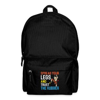 Spreiz die Beine und vertrau dem Gummi Bouldern - Rucksack - Schwarz - Vorne