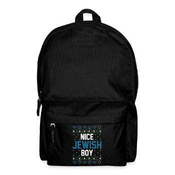 Hanukkah Jewish Ugly Christmas - Nice Jewish Boy - Rucksack - Schwarz - Vorne