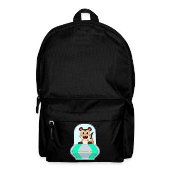 Erdmännchen Raumschiff Weltraum - Rucksack - Schwarz - Vorne