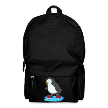 Pinguin Eislaufen Schlittschuhe - Rucksack - Schwarz - Vorne