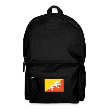 Official Bhutan Flag Bhutanese Country Pride - Backpack - black - Front