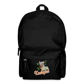 100% Koalafied - Qualified Animal Pun Cute and Fun - Backpack - black - Front