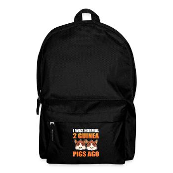 I Was Normal 2 Guinea Pigs Ago Guinea Pig Hamster - Rucksack - Schwarz - Vorne